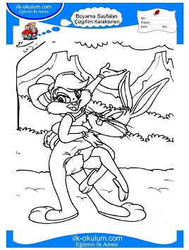 Çocuklar İçin Bugs Bunny Boyama Sayfaları 